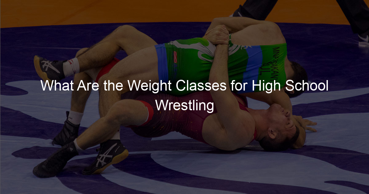 What Are the Weight Classes for High School Wrestling Wrestle Love
